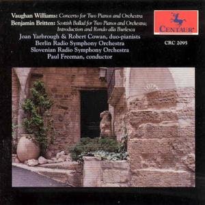 Cover for Vaughan Williams / Yarbrough,joan / Cowan,robert · Cto for 2 Pianos / Britten: Scottish Ballad, Intro (CD) (1993)