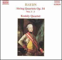 Cover for Haydn / Kodaly Quartet · String Quartets Op 54, 1-3 (CD) (1994)