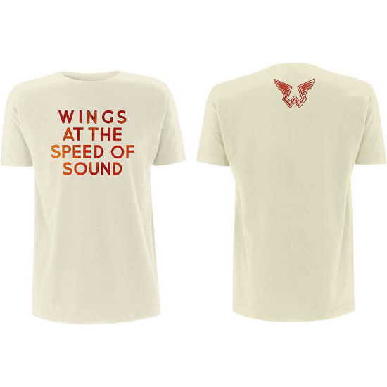 Paul McCartney Unisex T-Shirt: Wings At The Speed Of Sound (Back Print) - Paul McCartney - Marchandise -  - 5056170667524 - 