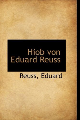 Cover for Reuss Eduard · Hiob Von Eduard Reuss (Paperback Bog) (2009)
