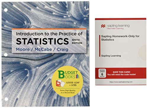 Cover for David S. Moore · Loose-leaf Version for The Introduction to the Practice of Statistics &amp; Sapling Homework-Only for Statistics (Paperback Book) (2018)