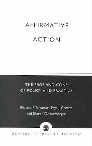 Cover for Richard F. Tomasson · Affirmative Action Pro and Con: Reflections from the Courts, the Legislatures and the Public - American University Press Public Policy S. (Paperback Book) (1996)