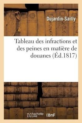 Cover for Dujardin-Sailly · Tableau Des Infractions Et Des Peines En Matiere de Douanes (Taschenbuch) (2018)