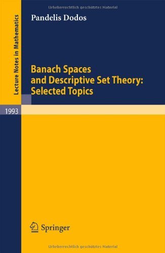 Cover for Pandelis Dodos · Banach Spaces and Descriptive Set Theory: Selected Topics - Lecture Notes in Mathematics (Paperback Bog) (2010)