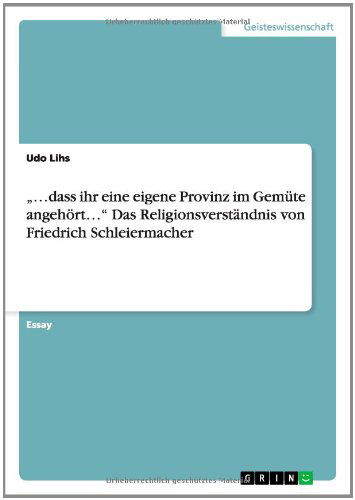 Cover for Lihs · Dass Ihr Eine Eigene Provinz Im Ge (Book) [German edition] (2014)