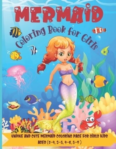 Cover for Elli Steele · Mermaid Coloring Book for Girls (Paperback Book) (2021)