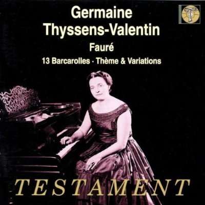 Cover for Thyssens-Valentin Germaine · Barcarolles Testament Klassisk (CD) (2000)