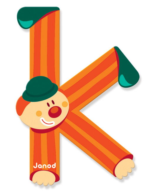 Clown Letter Letter K - Janod - Gadżety -  - 3700217345525 - 