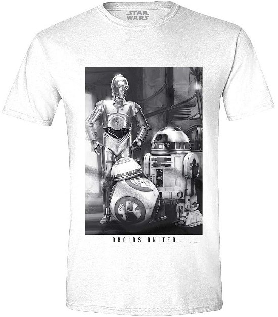 Cover for Star Wars · Star Wars Vii - Droids United Men T-shirt - White (Toys)