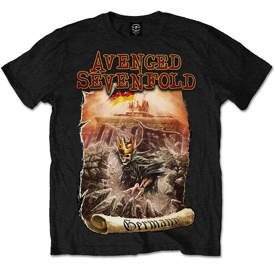 Avenged Sevenfold Unisex T-Shirt: Germany - Avenged Sevenfold - Produtos - ROFF - 5055295386525 - 2 de janeiro de 2015