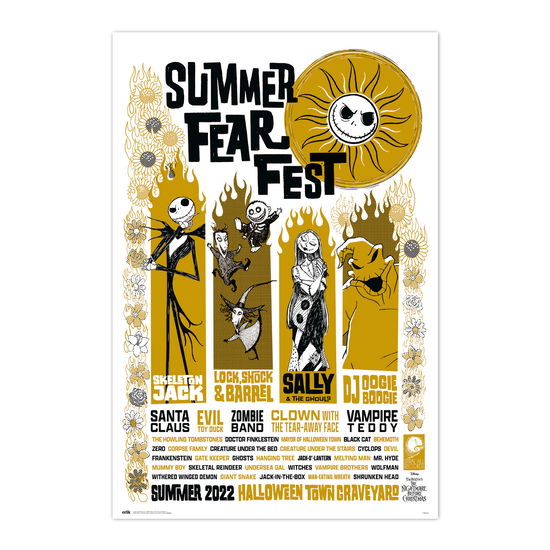 The Nightmare Before Christmas - Summer Fear Fest (Poster 61x91,50 Cm) - Disney: Grupo Erik - Koopwaar -  - 8435497262525 - 