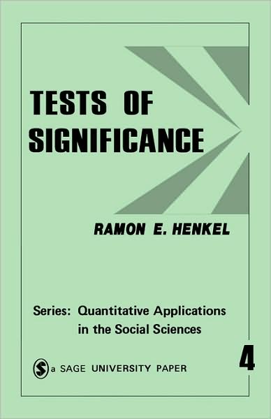 Cover for Ramon E. Henkel · Tests of Significance - Quantitative Applications in the Social Sciences (Paperback Book) (1977)