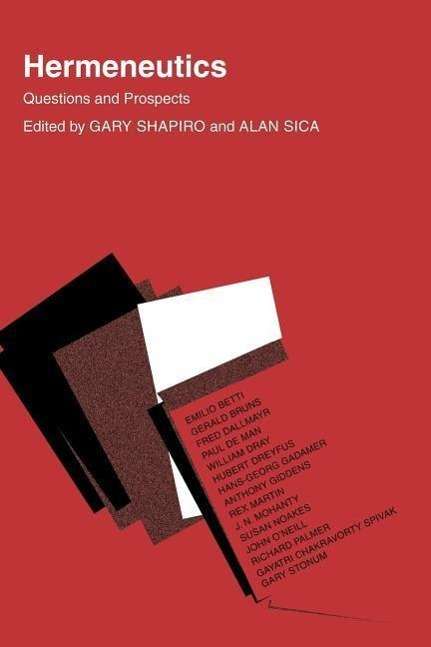 Cover for Gary Shapiro · Hermeneutics: Questions and Prospects (Pocketbok) [New edition] (1988)