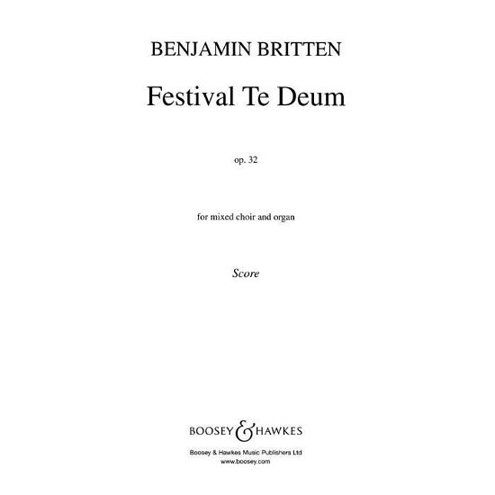 Cover for Britten · Festiv.Te Deum,Org.A. BH5400058 (Book)