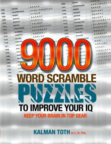 Cover for Kalman Toth · 9000 Word Scramble Puzzles to Improve Your Iq (Paperback Book) (2013)