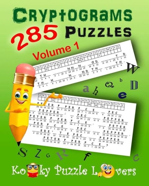 Cover for Kooky Puzzle Lovers · Cryptograms, Volume 1: 285 Puzzles (Pocketbok) (2015)