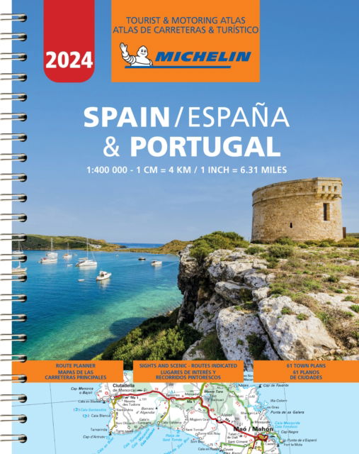 Spain & Portugal 2024 - Tourist and Motoring Atlas (A4-Spiral): Map - Michelin - Books - Michelin Editions des Voyages - 9782067261525 - January 18, 2024