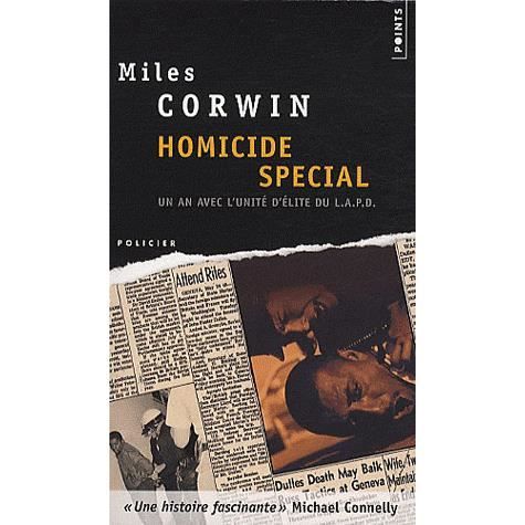 Cover for Miles Corwin · Homicide Sp'cial. Un an Avec L'Unit' D''Lite D'Investigation de La Police de Los Angeles (Paperback Book) (2009)