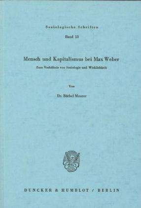 Cover for Meurer · Mensch und Kapitalismus bei Max (Bok) (1975)