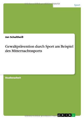 Cover for Schultheiß · Gewaltprävention durch Sport (Book) [German edition] (2013)