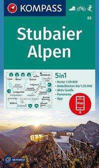 Cover for Mair-Dumont / Kompass · Kompass Wanderkarte: Stubaier Alpen (Inbunden Bok) (2021)