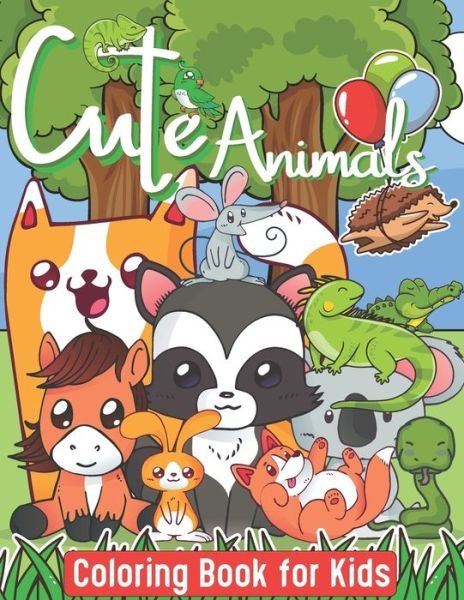 Cute Animals Coloring Book for Kids - Haddana Books - Böcker - Independently Published - 9798709430525 - 14 februari 2021