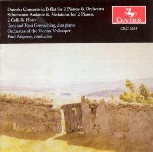 Concerto for 2 Pianos & Orch / Andante & Variation - Dussek / Schumann / Grunschalg / Angerer - Musikk - Centaur - 0044747263526 - 25. januar 2005
