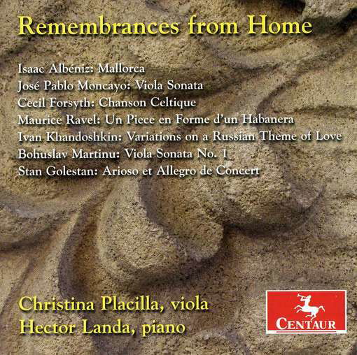 Remembrances from Home - Albeniz / Ravel / Martinu / Placilla / Landa - Musik - Centaur - 0044747304526 - 28. September 2010