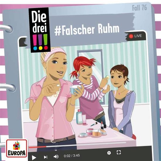 Cover for Die Drei !!! · Folge 76: #falscher Ruhm (CD) (2021)