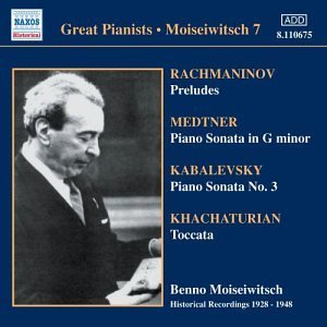 Great Pianists  Vol 7 - Benno Moiseiwitsch - Música - NAXOS HISTORICAL - 0636943167526 - 28 de julio de 2003