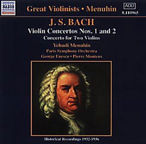 Great Violists:Menuhin - Johann Sebastian Bach - Musik - NAXOS - 0636943196526 - 22. Oktober 2001