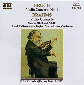 Cover for Brahms / Bruch / Gunzenhauser · Violin Concerto / Violin Concerto 1 (CD) (1992)