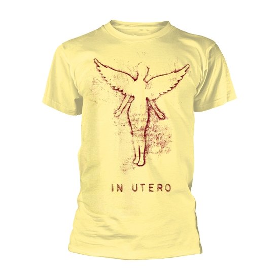Cover for Nirvana · In Utero F&amp;b men (Yellow) (T-shirt) [size L] (2023)