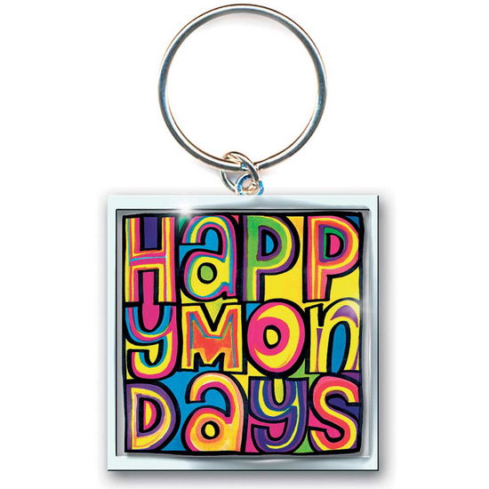 Happy Mondays Keychain: Dayglo Logo (Photo-print) - Happy Mondays - Koopwaar - Global - Accessories - 5055295334526 - 