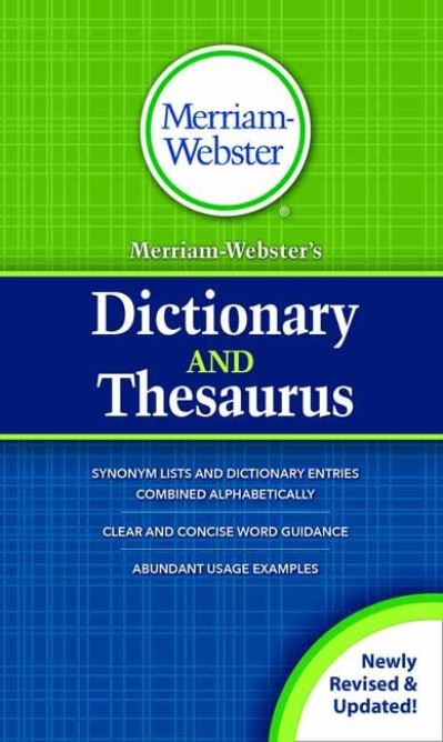 Cover for MerriamWebster · MerriamWebster’s Dictionary and Thesaurus (Hardcover Book) (2020)