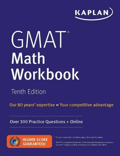 Cover for Kaplan Test Prep · GMAT Math Workbook Over 300 Practice Questions + Online (Book) (2020)