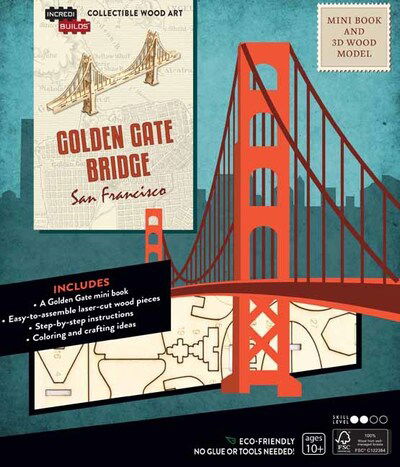 IncrediBuilds: San Francisco: Golden Gate Bridge Book and 3D Wood Model - Insight Editions - Bøger - Insight Editions - 9781682985526 - 1. oktober 2020