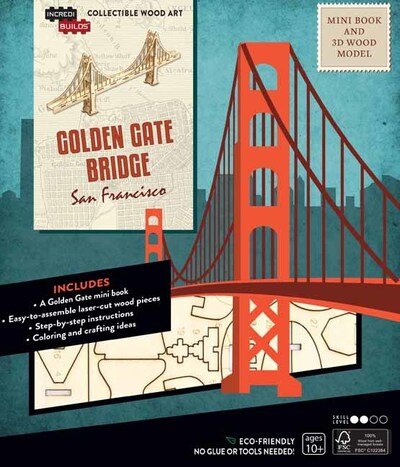 Cover for Insight Editions · IncrediBuilds: San Francisco: Golden Gate Bridge Book and 3D Wood Model (Buch) (2020)
