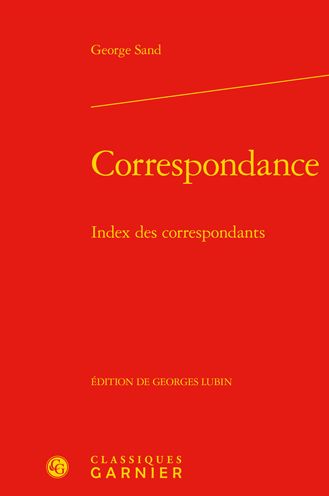 Cover for George Sand · Correspondance (Hardcover bog) (2020)