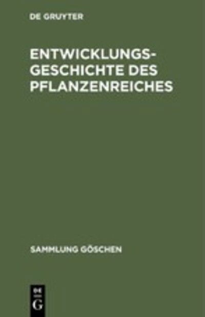 Cover for Heil · Entwicklungsgeschichte des Pflanze (Book) (1950)