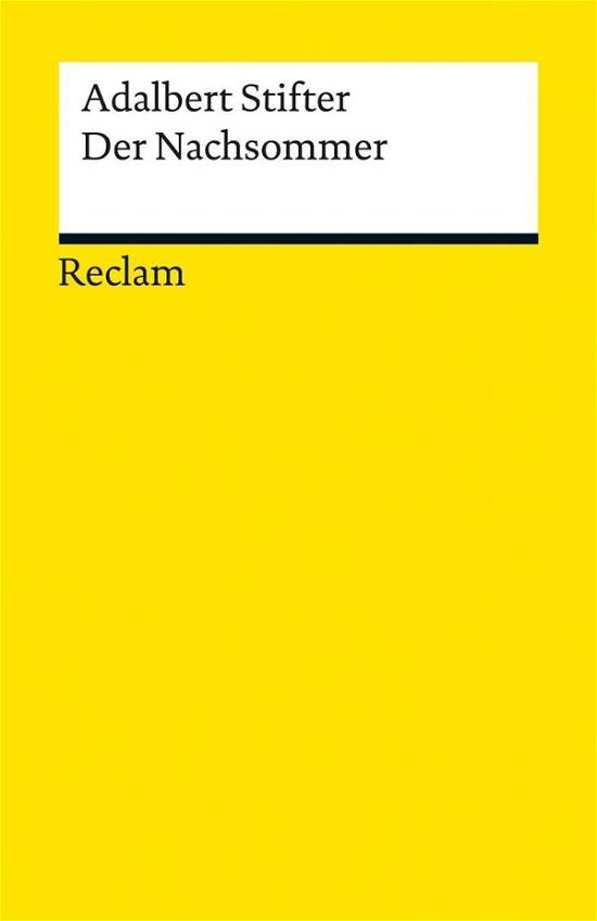 Cover for Adalbert Stifter · Reclam UB 18352 Stifter.Nachsommer (Book)