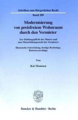 Cover for Thomsen · Modernisierung von preisfreiem (Book) (1998)