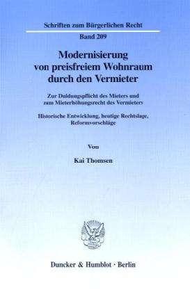 Cover for Thomsen · Modernisierung von preisfreiem (Bok) (1998)