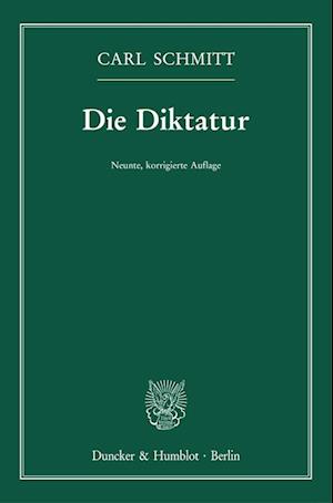 Cover for Carl Schmitt · Diktatur (Book) (2023)