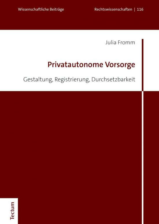 Cover for Fromm · Privatautonome Vorsorge (Book) (2018)