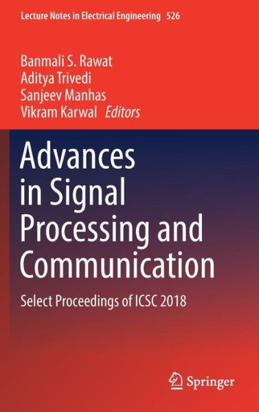 Cover for Advances in Signal Processing and Communication (Book) [1st ed. 2019 edition] (2018)