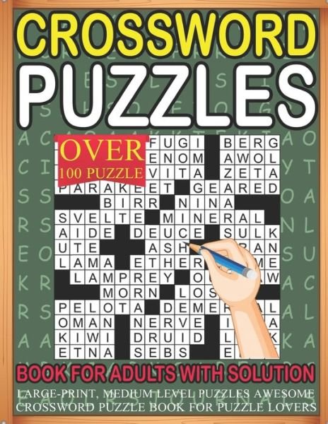Cover for Jeoprtty · Crossword Puzzles Book For Adults With Solution Over 100 Puzzle Large-print, Medium level Puzzles Awesome Crossword Puzzle Book For Puzzle Lovers (Paperback Book) (2022)