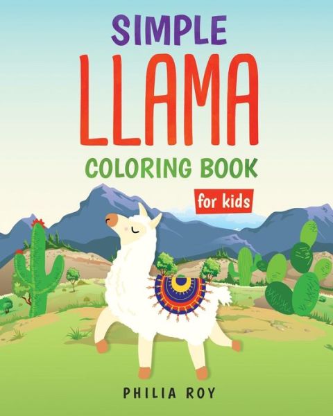 Cover for Philia Roy · Simple Llama Coloring Book for Kids (Pocketbok) (2020)