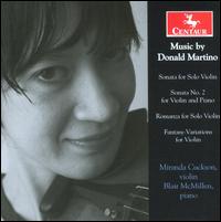 Sonata for Solo Violin / Sonata No. 2 for Violin - Martino / Cuckson / Mcmillen - Musiikki - CTR - 0044747295527 - tiistai 28. lokakuuta 2008