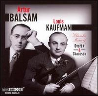 Cover for Dvorak / Balsam / Rybar / Tusa / Kaufman · Chamber Works (CD) (2007)